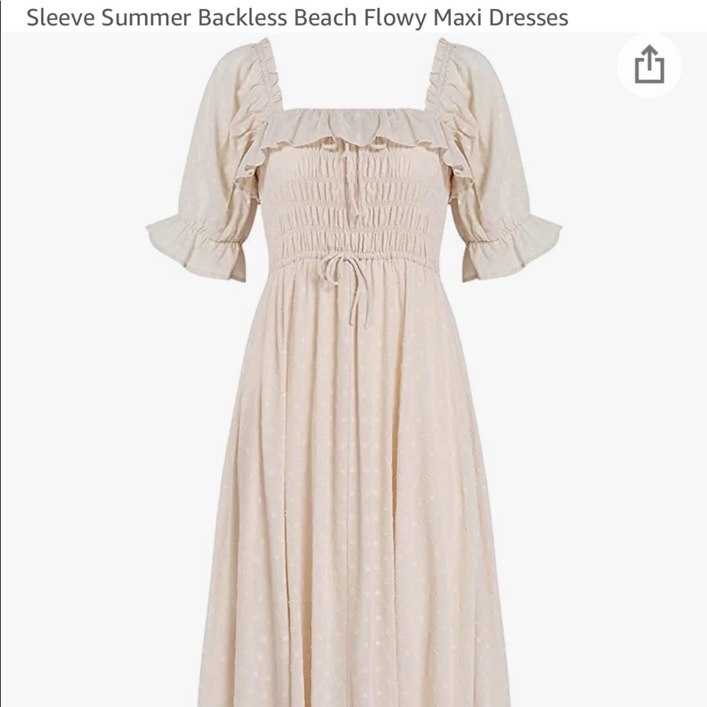 Cream Midi Amazon Dress